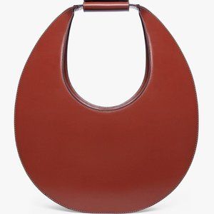 STAUD LARGE MOON BAG COGNAC NWT